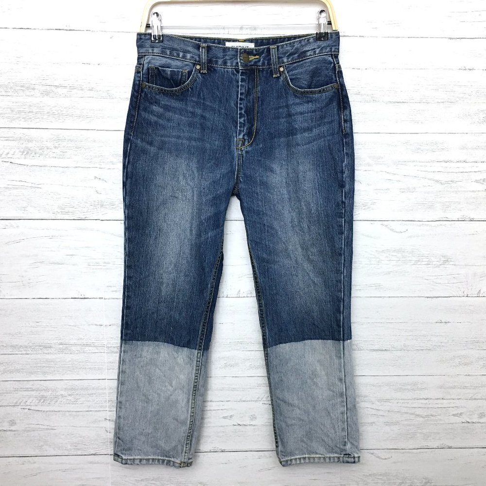 Evidnt Women's Jeans Malibu Crop High Rise Straight Leg Cotton size 28 length 25